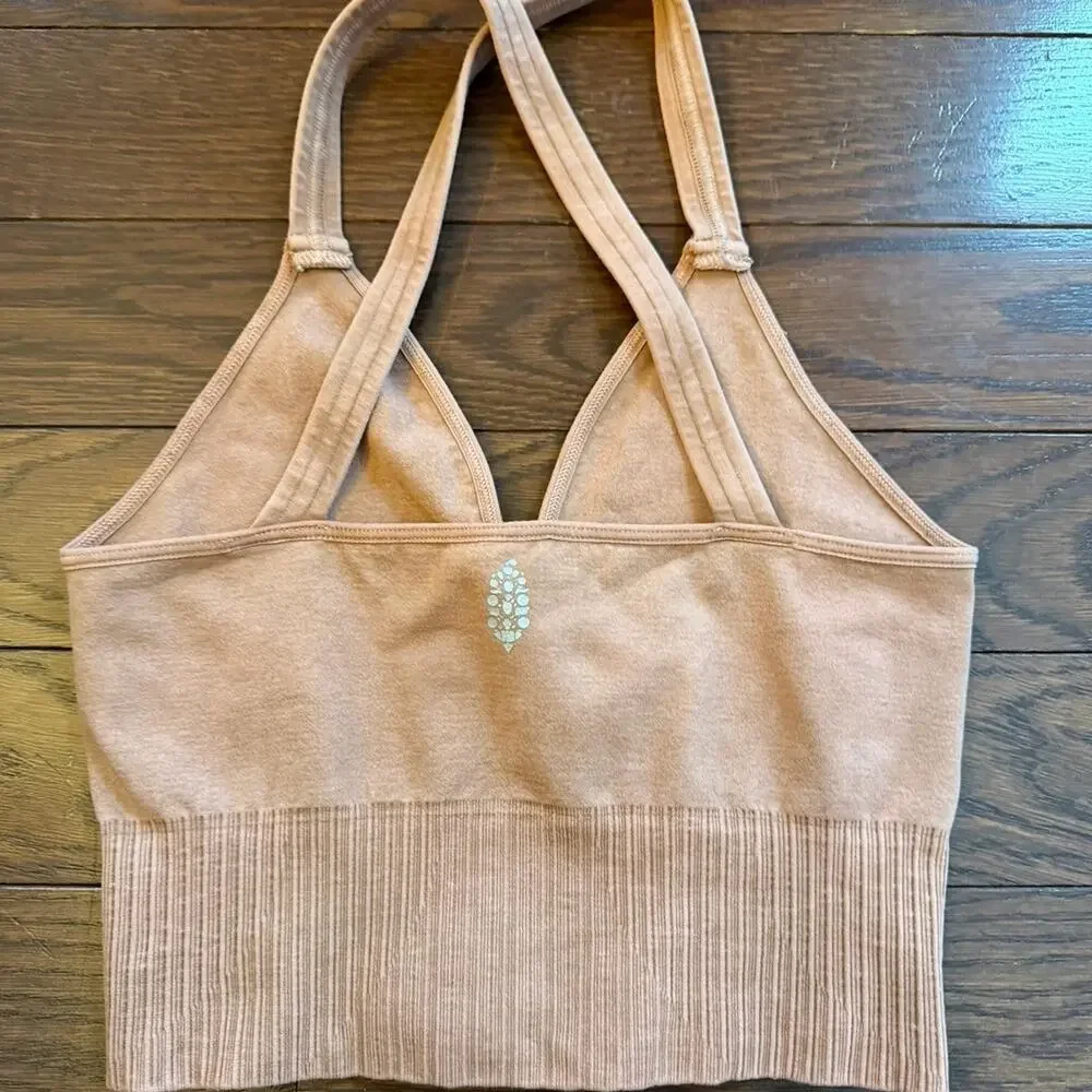 Free People Movement Good Carma Tank Top in tan Size XS/S - Picture 2 of 5